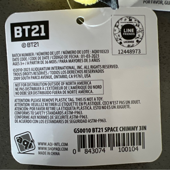 Official BT21 Line Friends SPACE CHIMMY Plush /  Jimin BTS / Kawaii / 3” / NEW - Picture 15 of 16